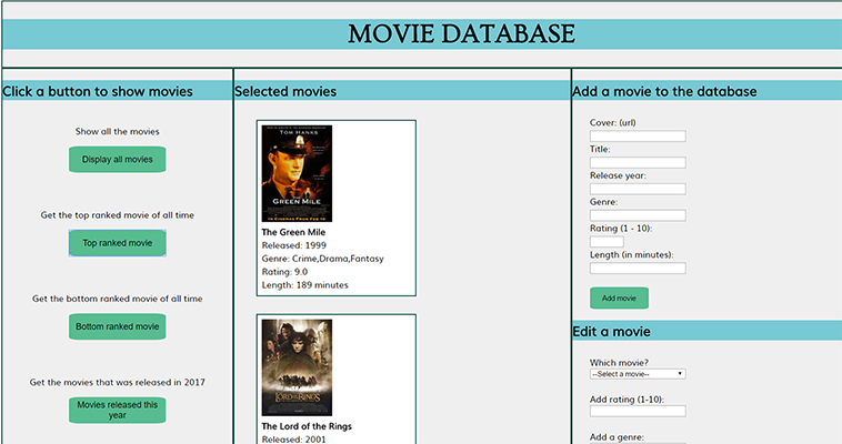 Movie database thumbnail